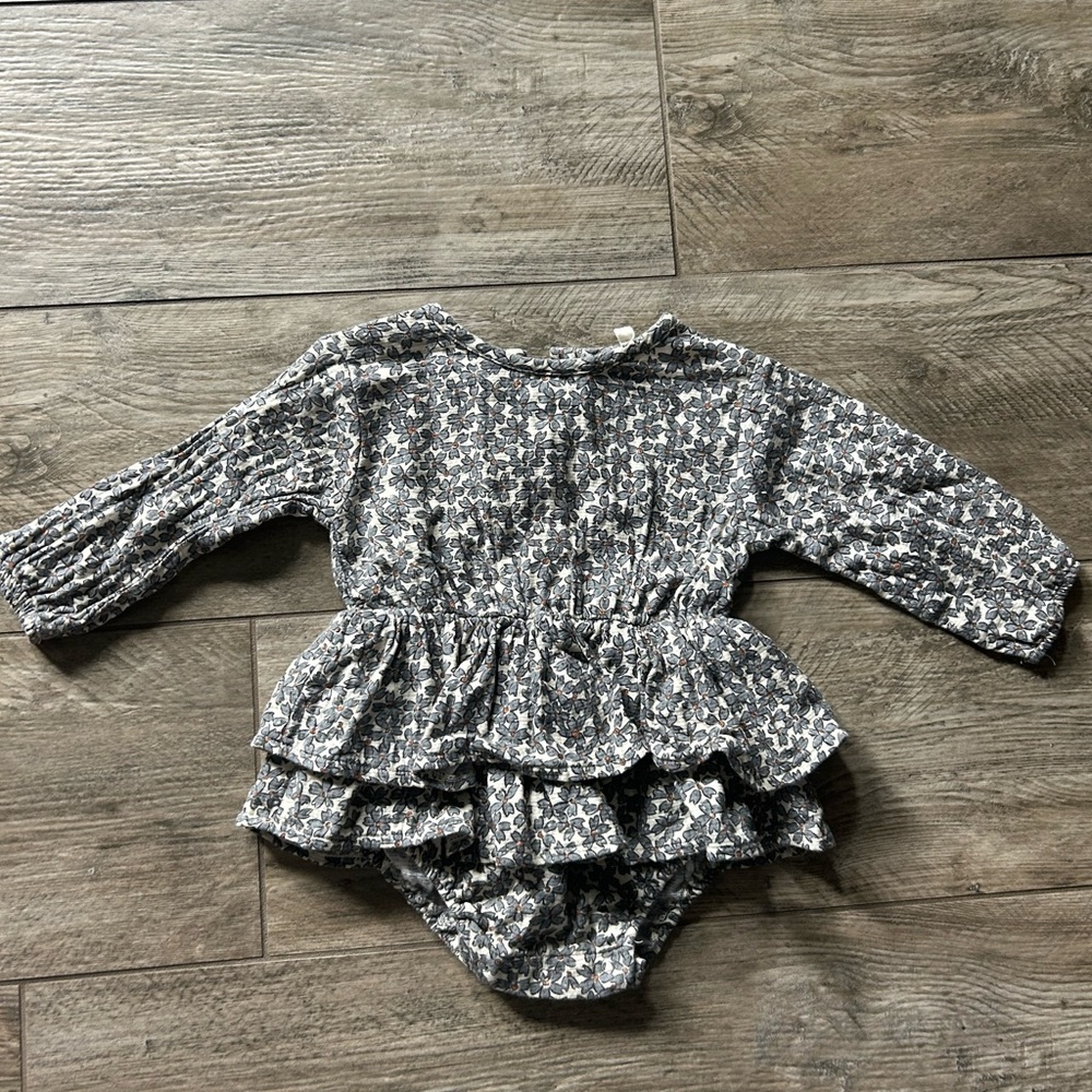 Quincy Mae flutter bodysuit dress
